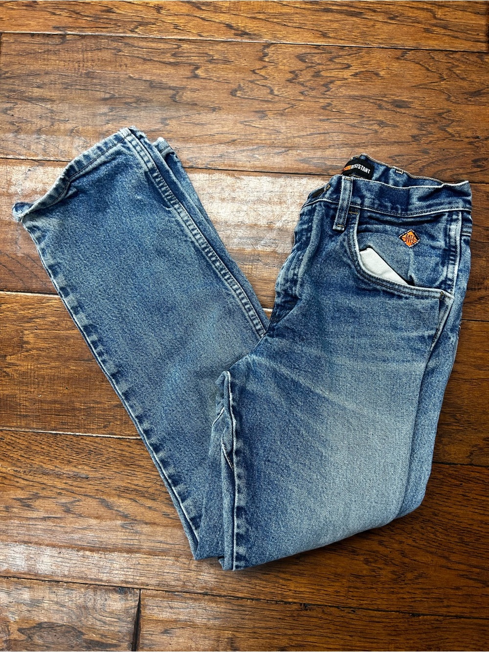 Wrangler Light Blue Denim relaxed fit FR flame resistant Jeans